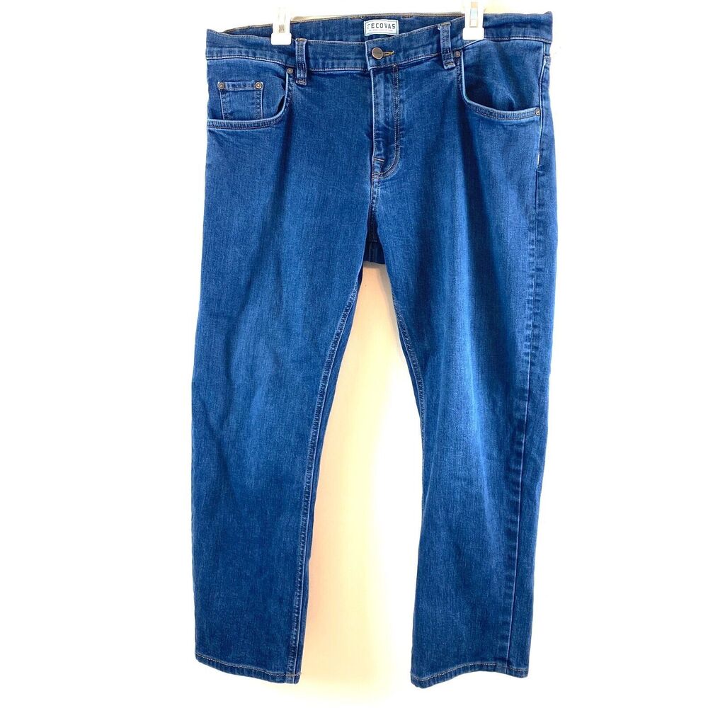 Tecovas Slim Dark Blue Jeans Mens Size 36x36 Straight Leg Western Denim USA